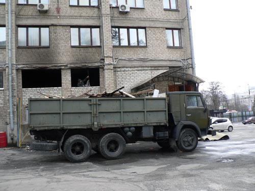 6-го февраля. Ликвидация последствий пожара